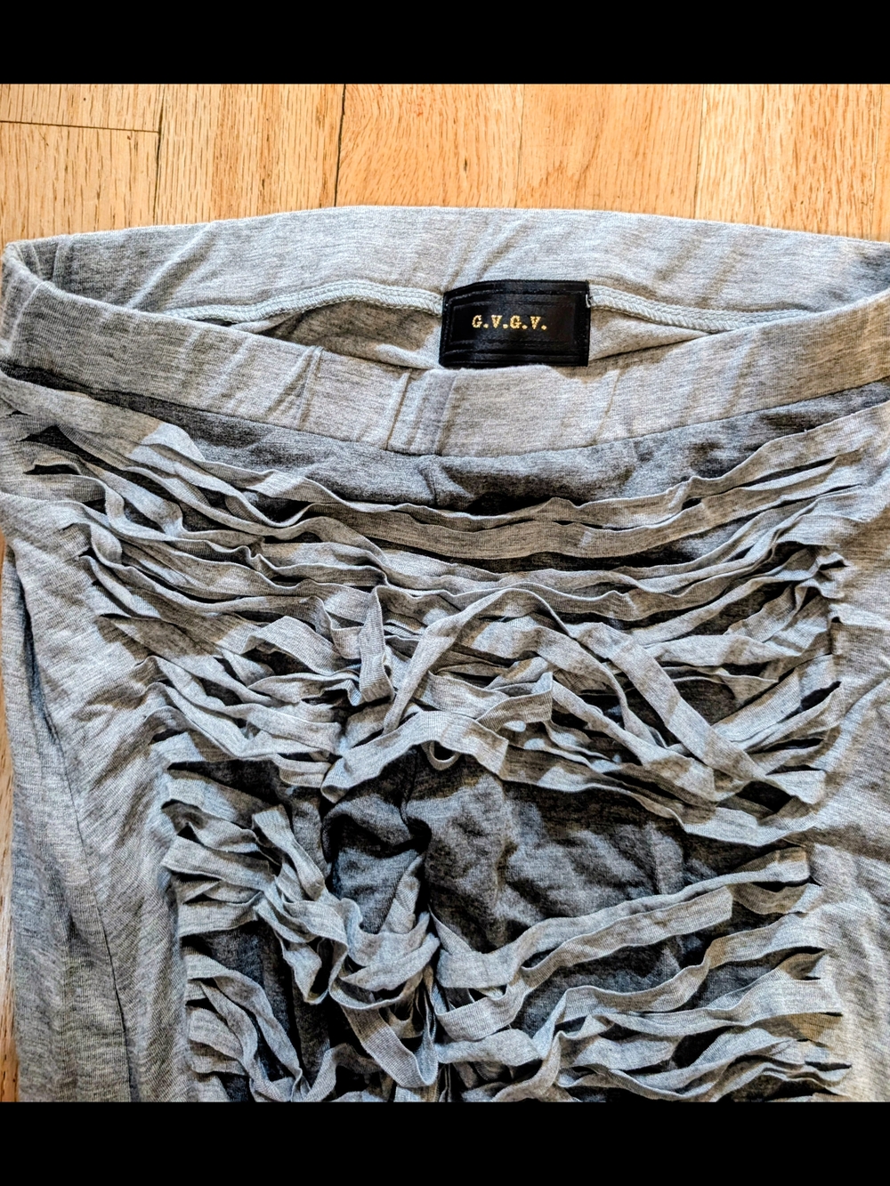 G.V.G.V. Light Gray Ruffle-Front Jeggings - Picture 3 of 4